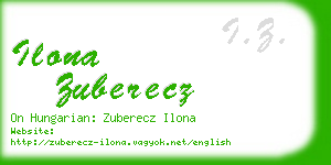 ilona zuberecz business card